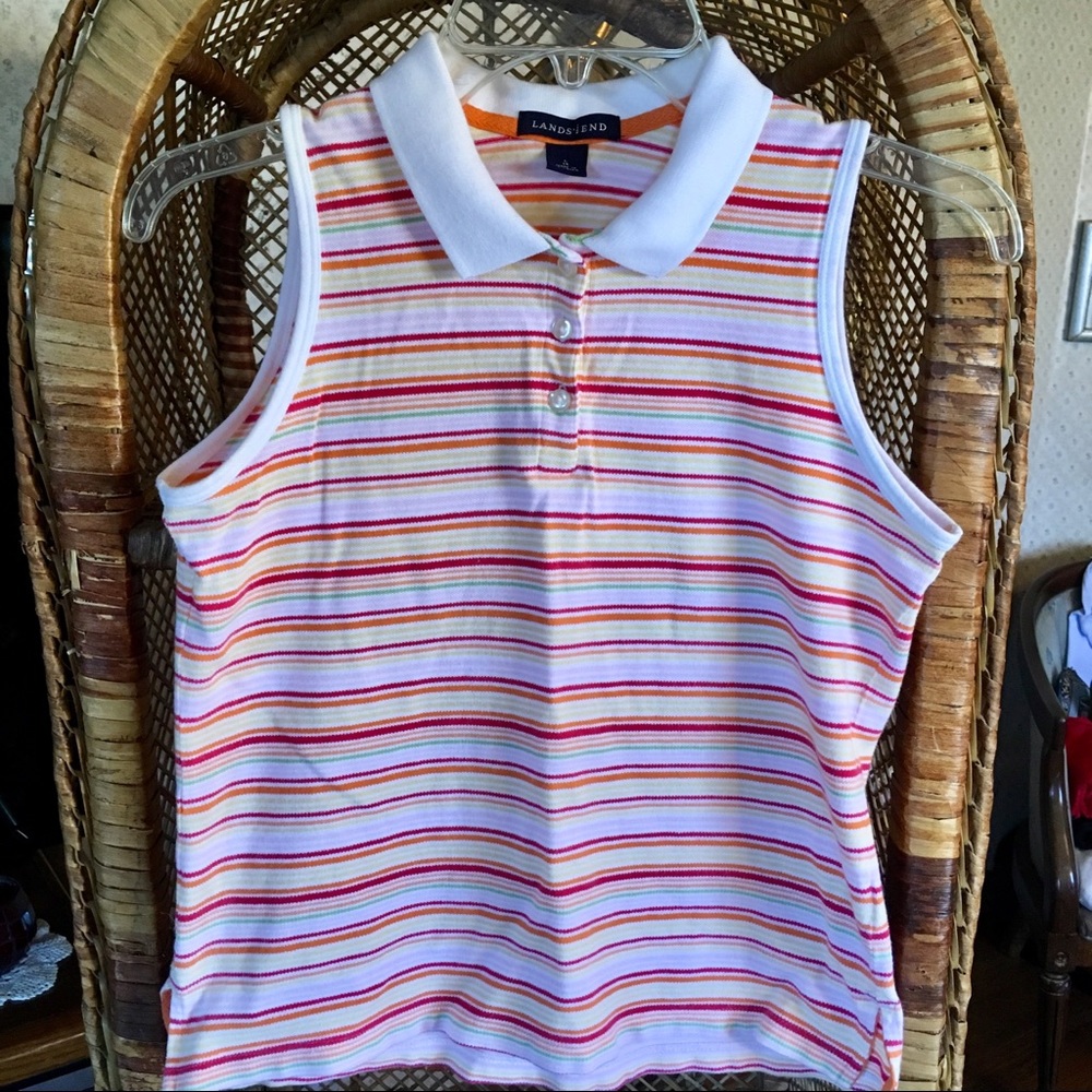 Lands End Collared, Sleeveless Shirt